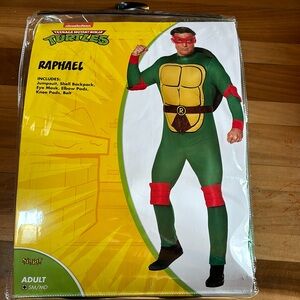 Red adult ninja turtle costume